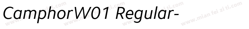 CamphorW01 Regular字体转换
